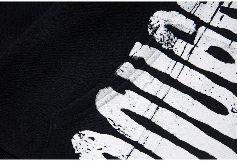 Cough Syrup Graphic Hoodie Vintage Letter Print HipHop Street Pullover