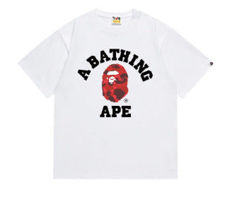 Bape Camo Ape Head Print Graphic Short Sleeve Tee Streetwear Unisex