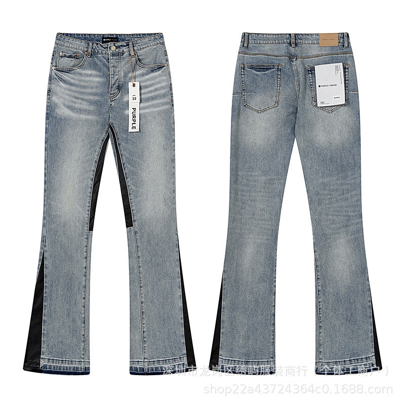 Purple Brand Distressed Flare Denim Jeans Unisex