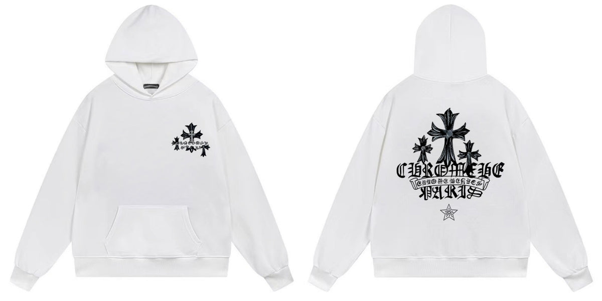 Chrome Hearts Cross Horseshoe Hoodie Vintage Goth Streetwear Pullover