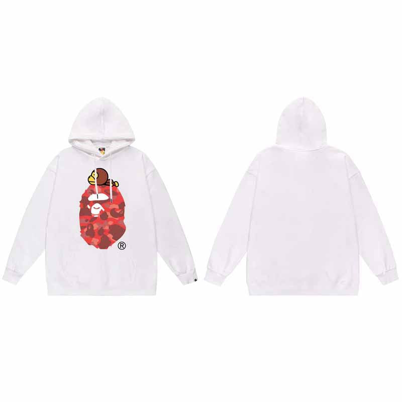 BAPE Hoodie Baby Milo Ape Head Multi Graphic Street Fleece Pullover