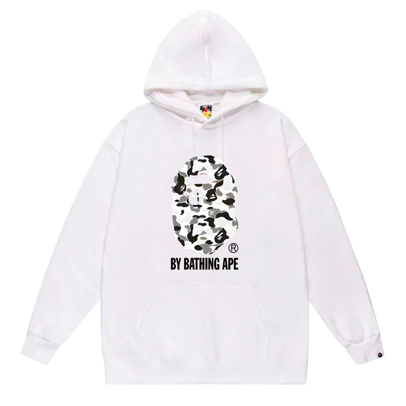 BAPE Ape Head Graphic Hoodie Camo Print Loose Cotton Pullover