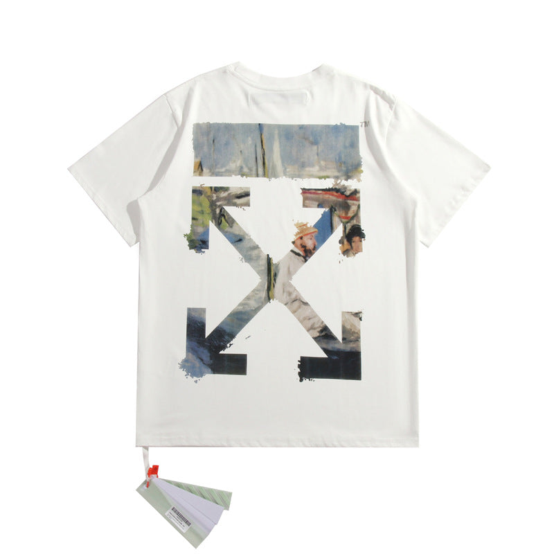 Off-White Arrow Graphic Print Short Sleeve Tee Streetwear Unisex