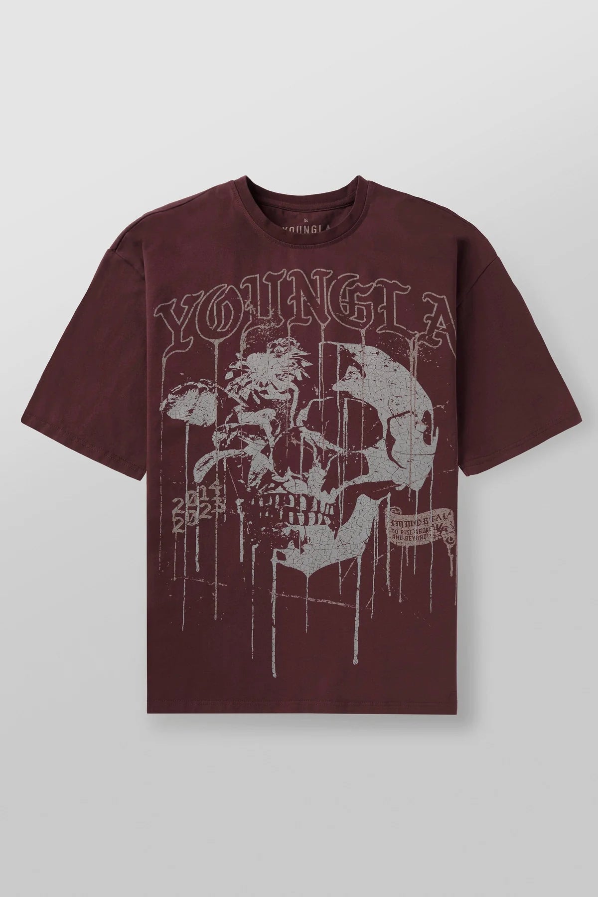 YOUNGLA 4116 Floral Skull Tees
