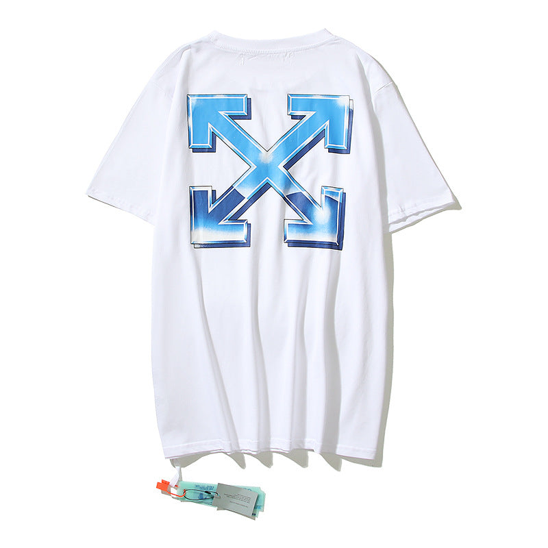 Off White Arrow Graphic Print Short Sleeve Tee Streetwear Unisex