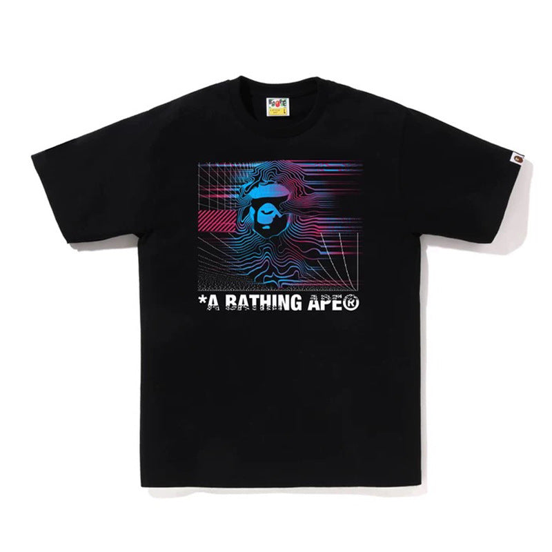 BAPE Ape Head & Shark Graphic Tee Loose Unisex Streetwear T-Shirt