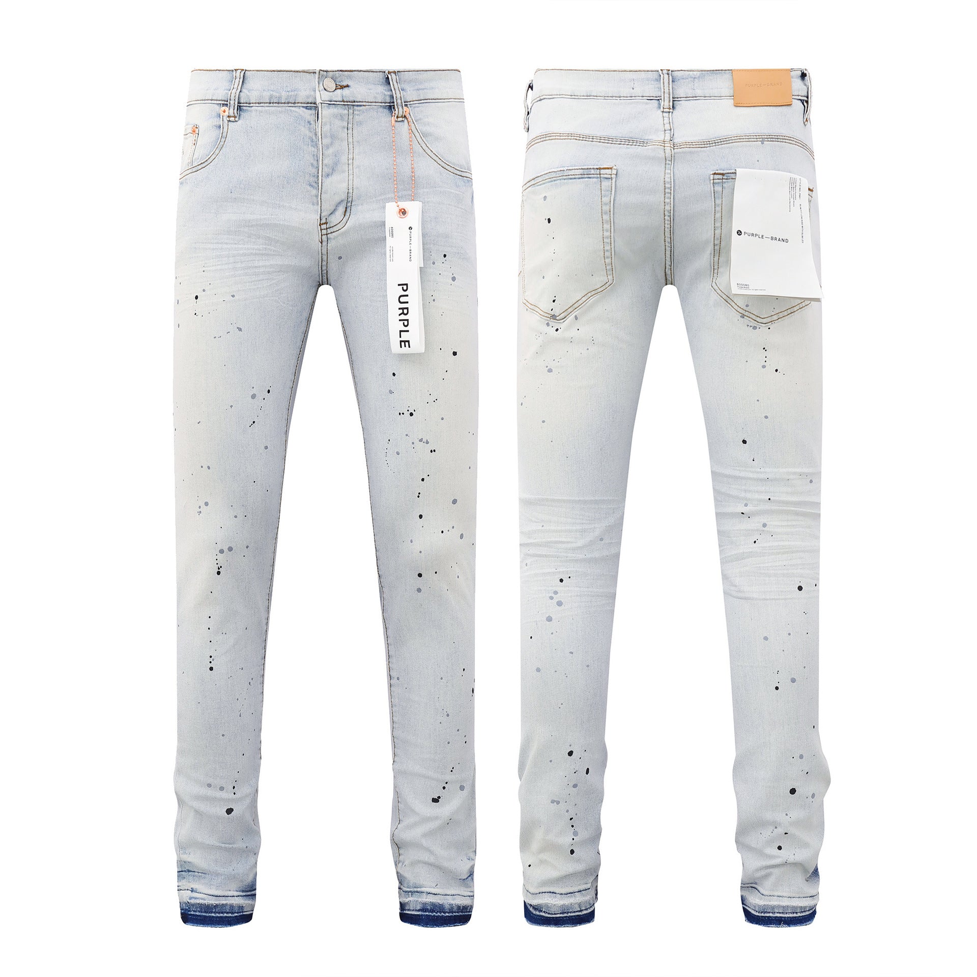 Purple Brand Paint Splash Loose Denim Jeans Unisex