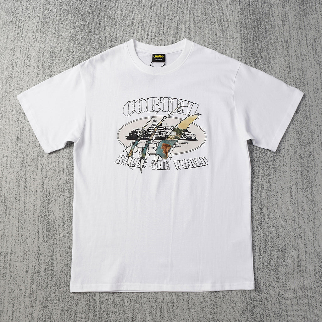 Corteiz Island Letter Graphic Oversized Tee Streetwear Unisex