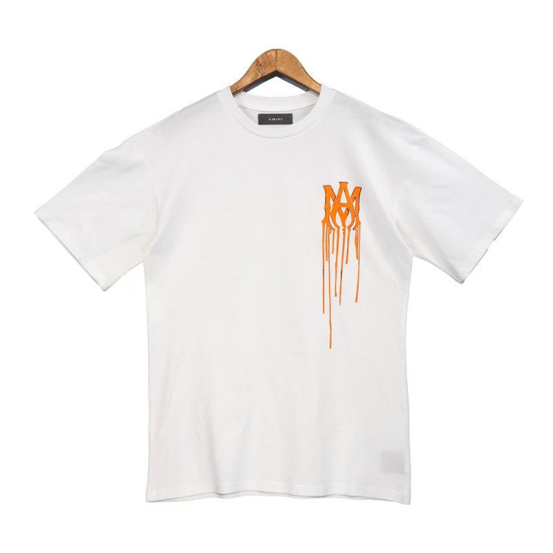 Amiri Multi‑Pattern Letter Graphic Oversized Tee Streetwear Unisex