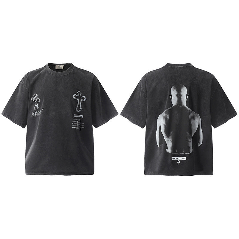 Travis Scott VTG Washed Rapper Athlete Mike Tyson Oversized Tee