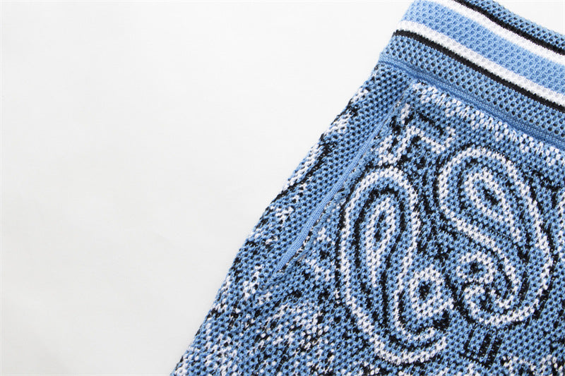 Amiri Paisley Jacquard Knit Casual Shorts