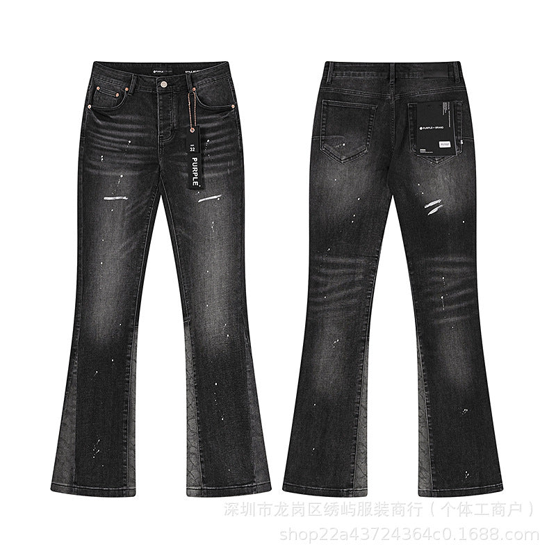 Purple Brand Distressed Flare Denim Jeans Unisex