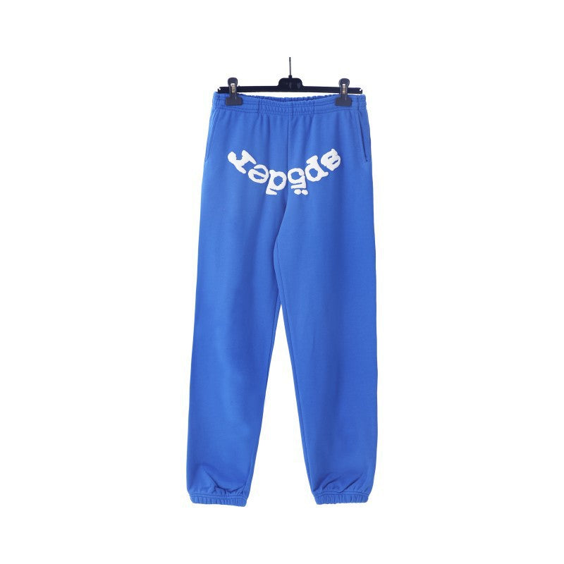 Sp5der Foam Print Spider Web Hoodie Sweatshirt Jogger Pants Set