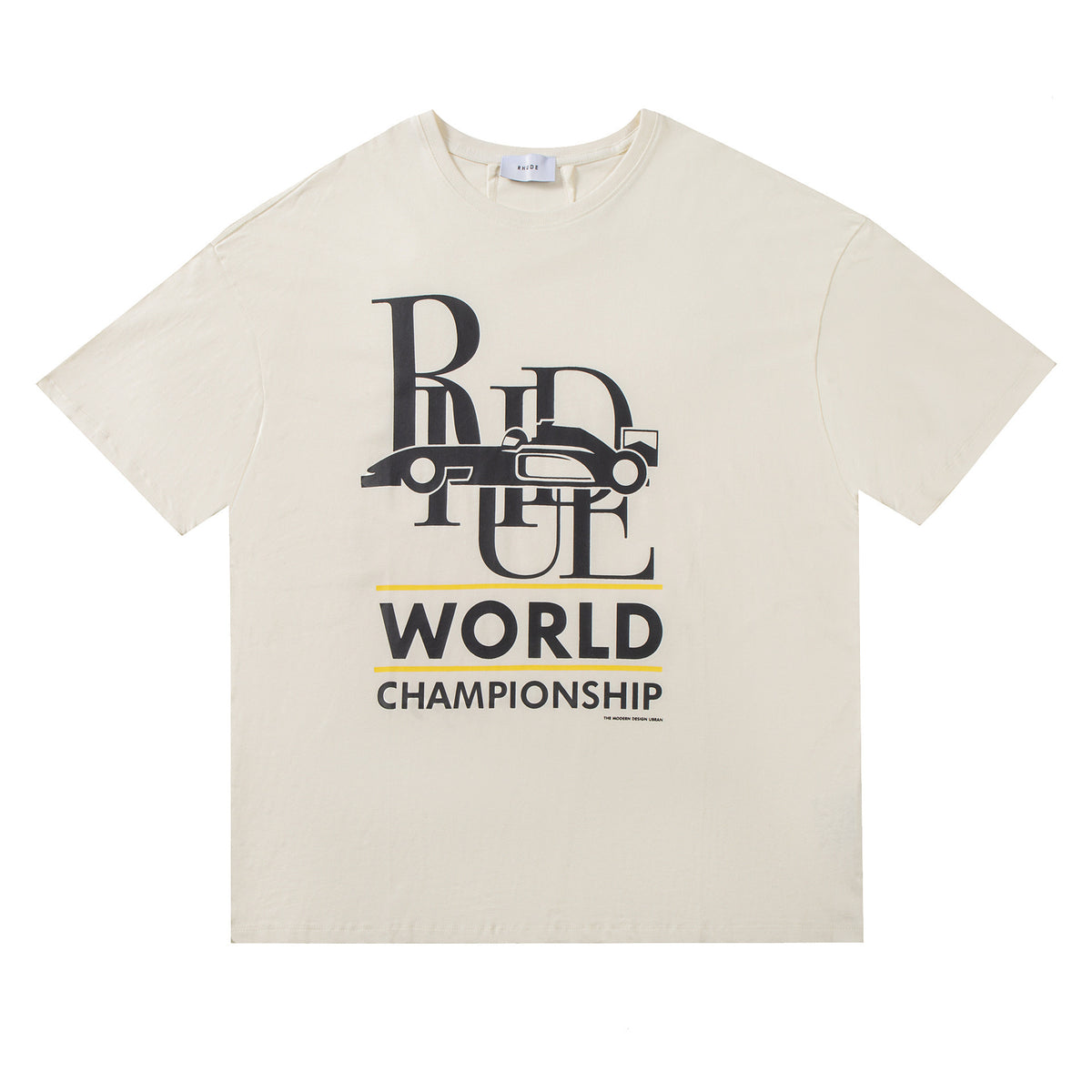 Rhude Graphic Tees Vintage High Street Loose Couple Crew Neck T-Shirt