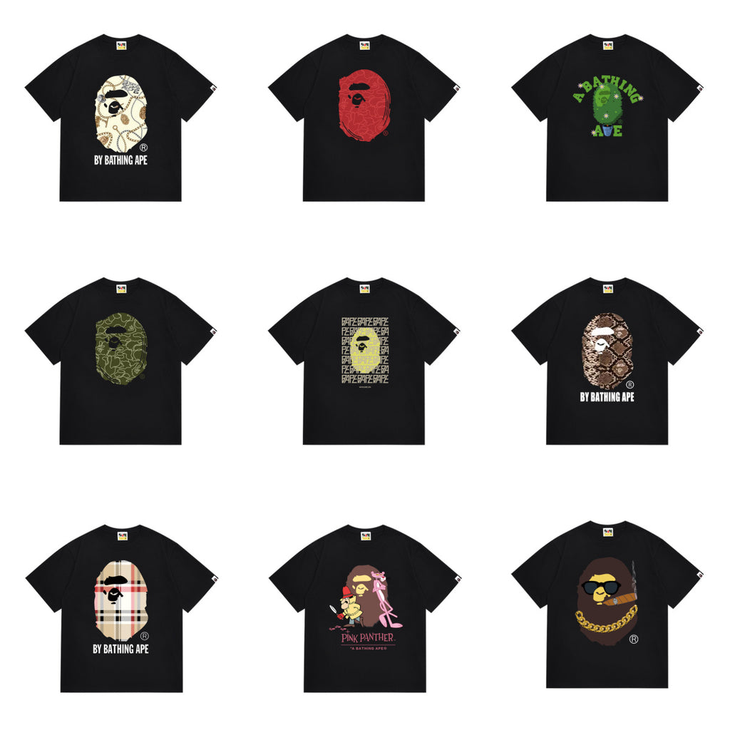 Bape Maneki Neko Ape Head Graphic Oversized Tee Streetwear Unisex