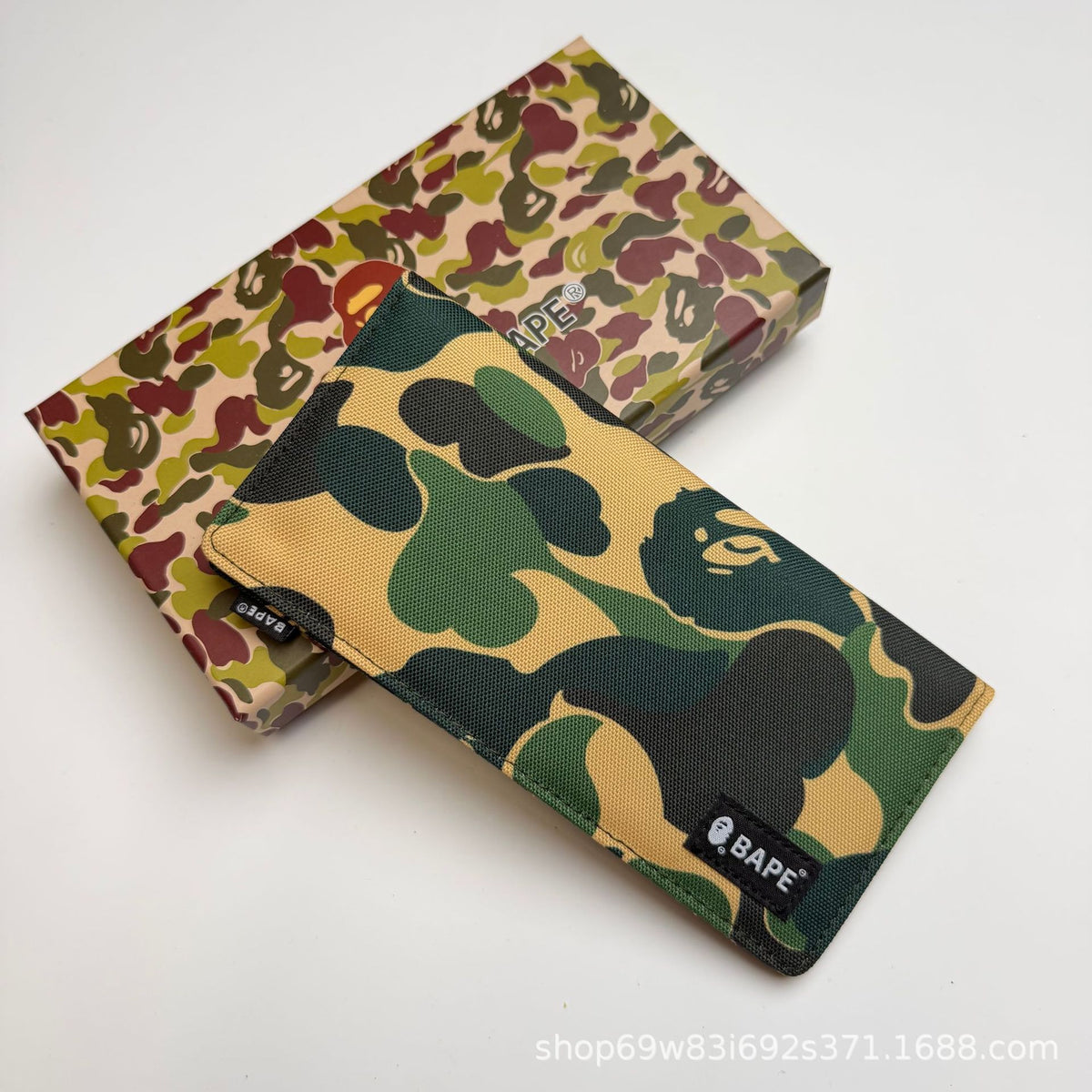 BAPE Ape Head ABC Camo Long Wallet