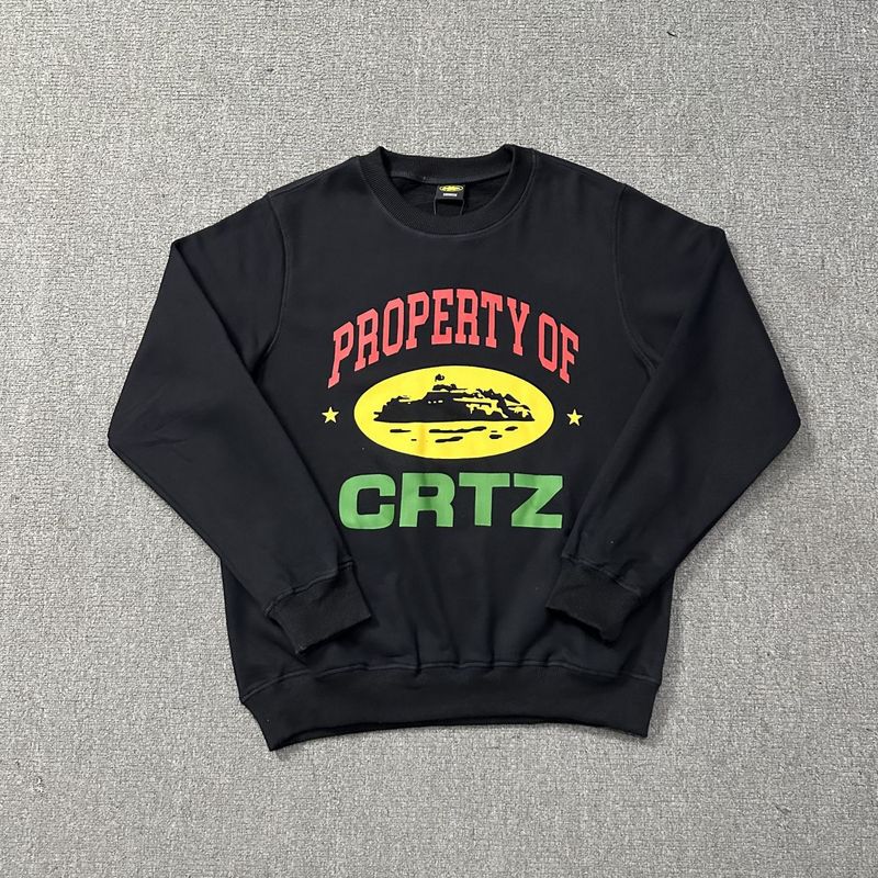 Corteiz Island Letter Graphic Oversized Crewneck Streetwear