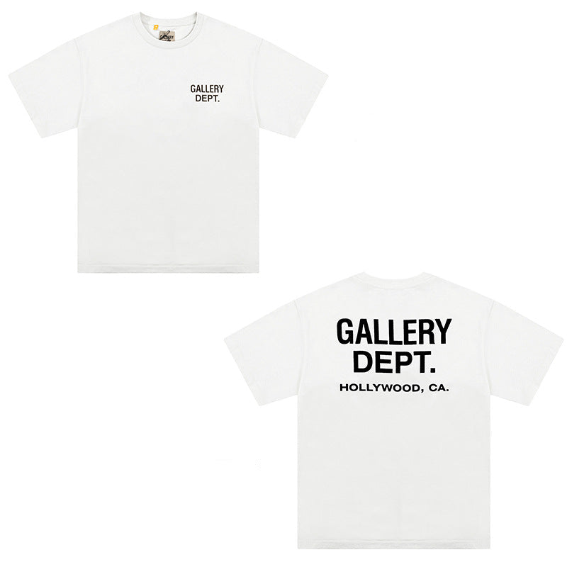 Gallery Dept Vintage Print Loose Short Sleeve Streetwear T-Shirt