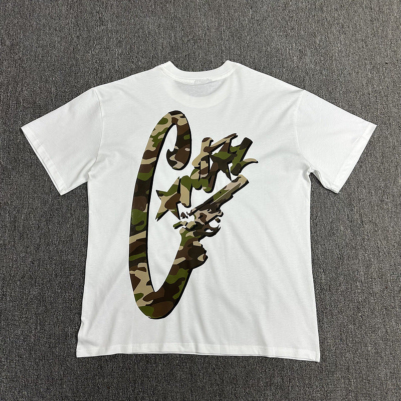 Corteiz Alcatraz Logo Letter Crew Neck Short Sleeve T‑Shirt Unisex