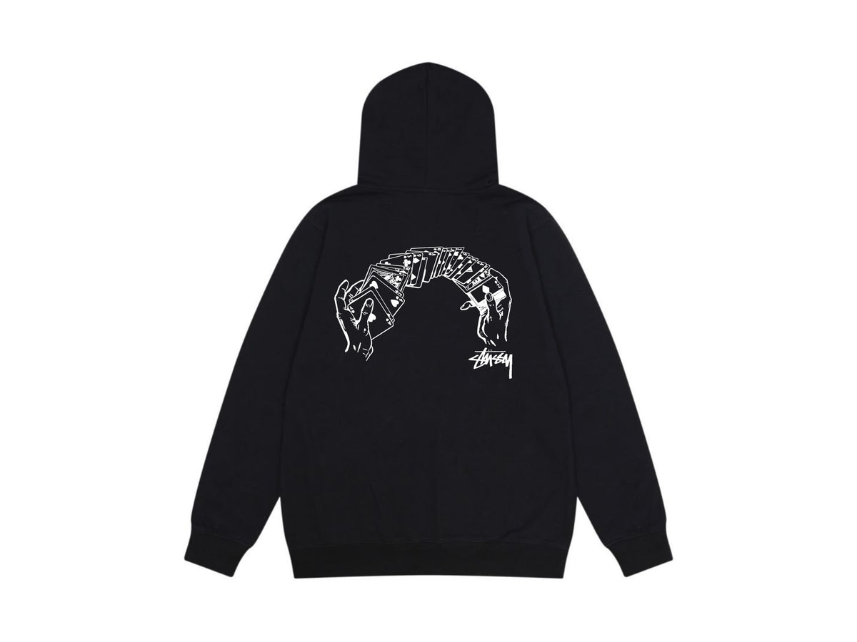 Stussy Zip Up Hoodie Multi Graphic Letter Print Streetwear Jacket
