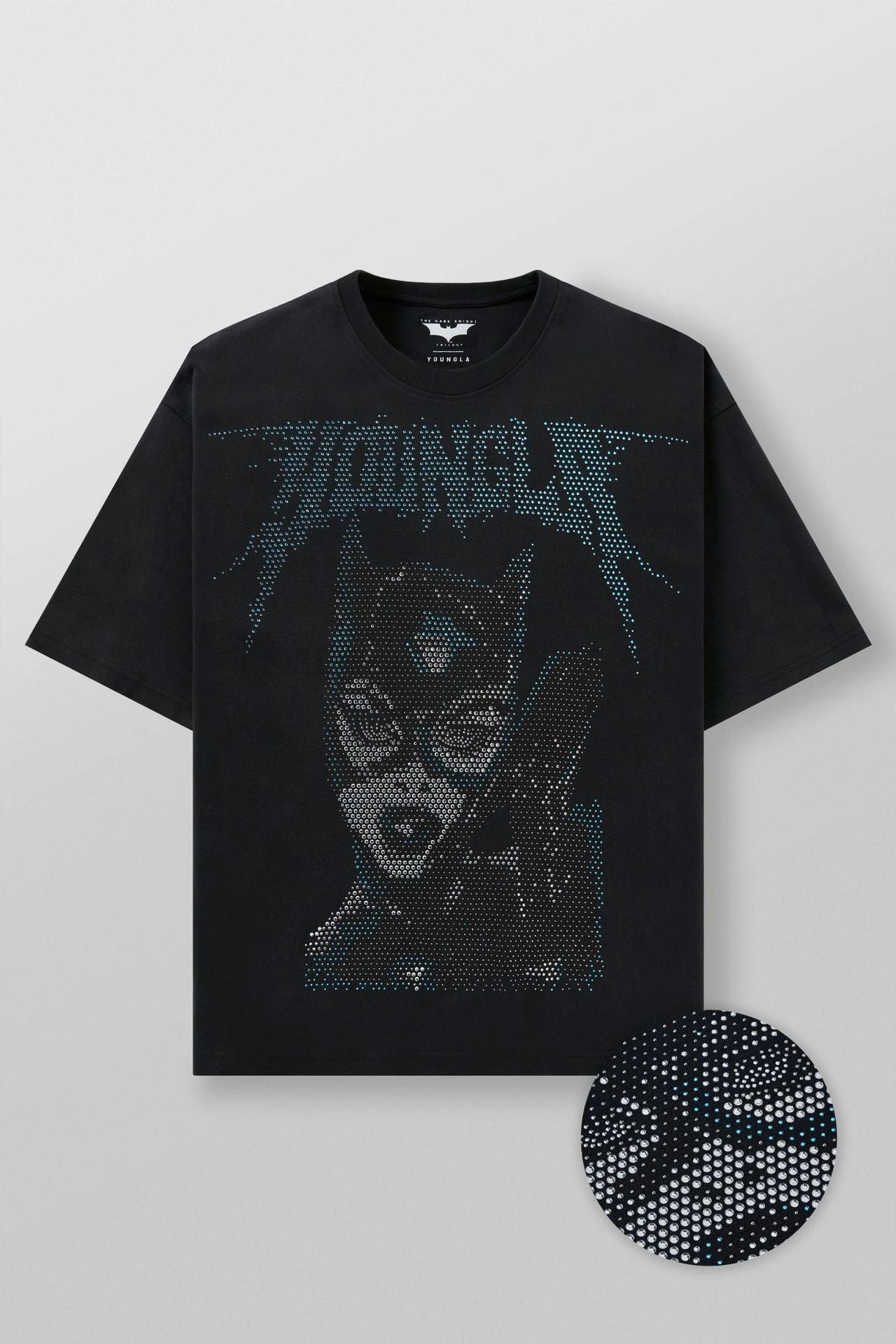 YOUNGLA 4257 Batman Rhinestone Tees