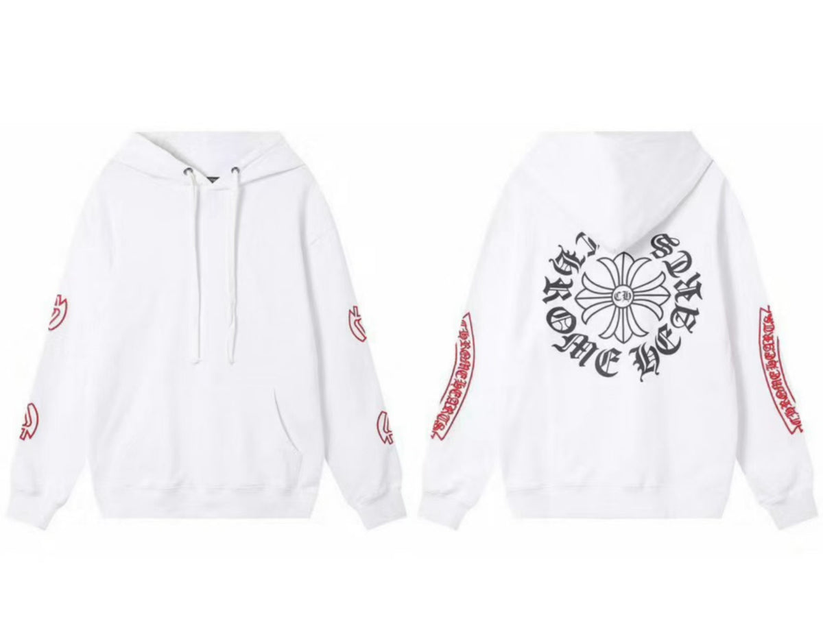 Chrome Hearts Gothic Graphic Print Pullover Hoodie Streetwear Unisex