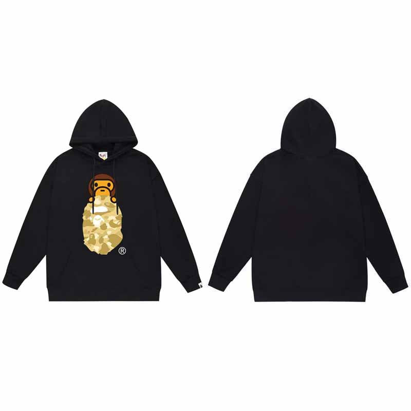 BAPE Hoodie Baby Milo Ape Head Multi Graphic Street Fleece Pullover