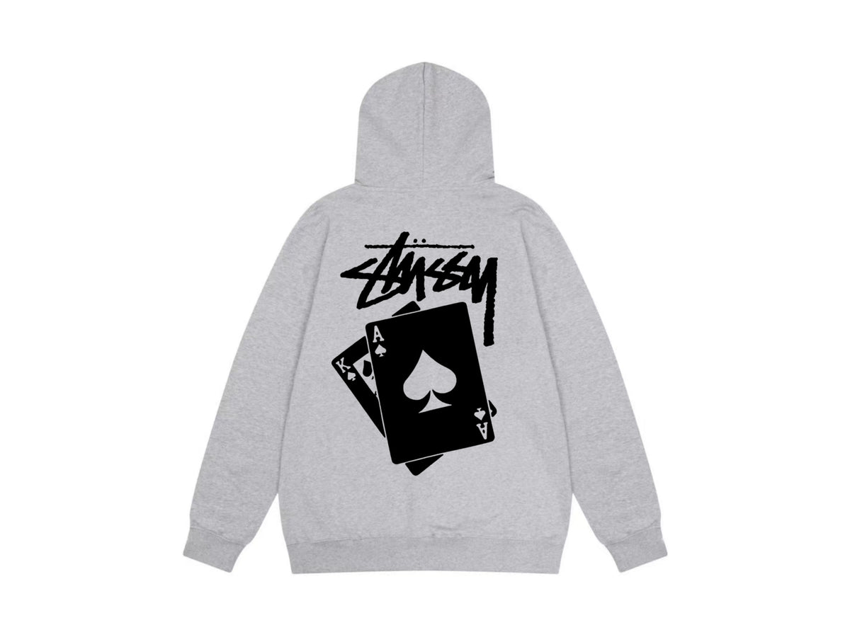 Stussy Zip Up Hoodie Multi Graphic Letter Print Streetwear Jacket