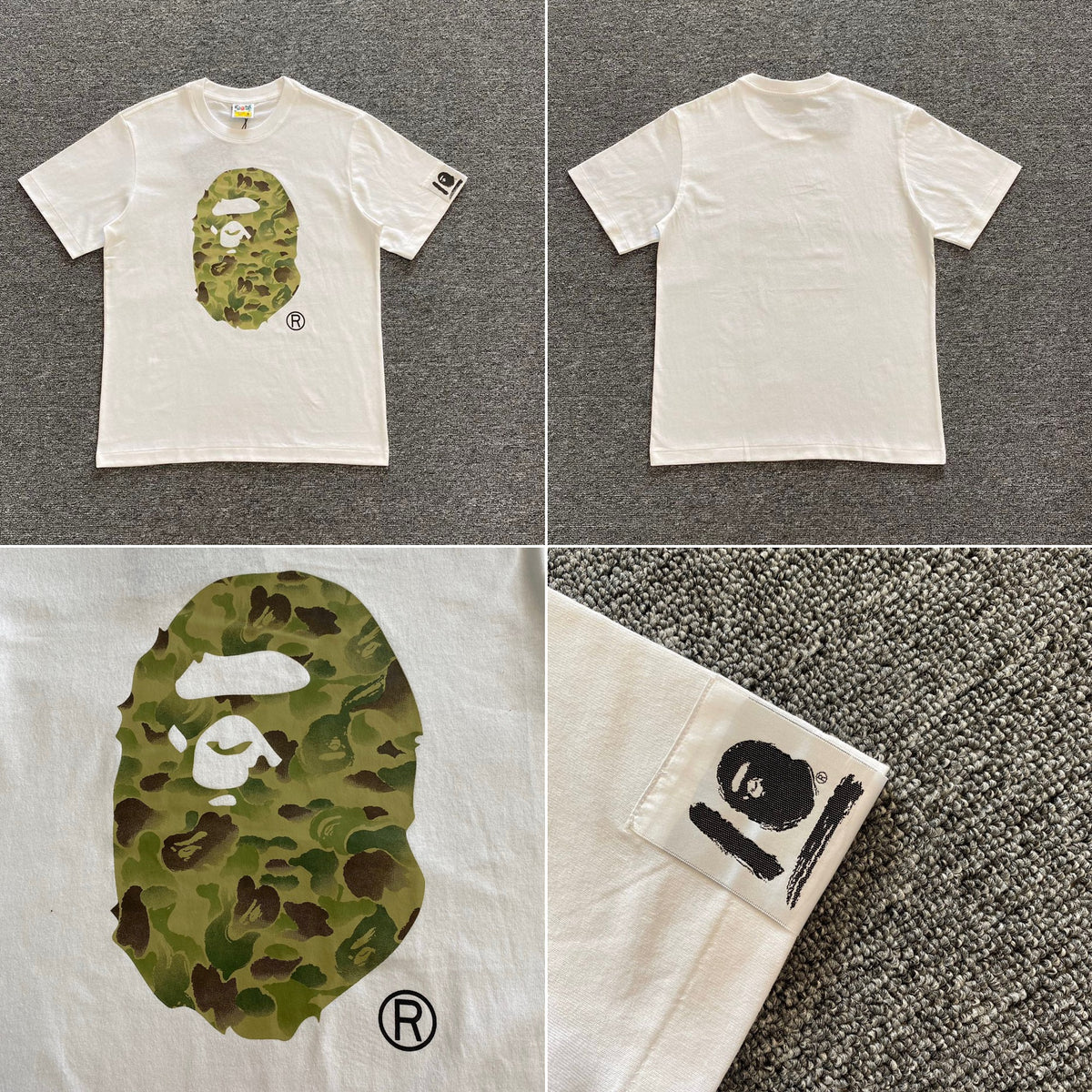 Bape Ape Head Camo Graphic Oversized Short Sleeve Tee Multi‑Style