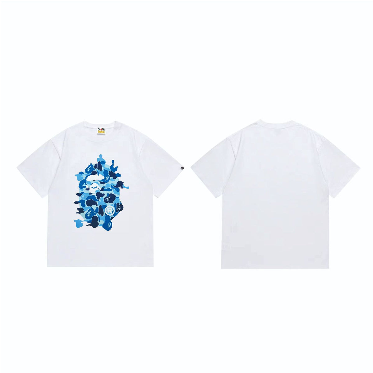 Bape Multi‑Ape‑Head Graphic Oversized Tee Streetwear Unisex