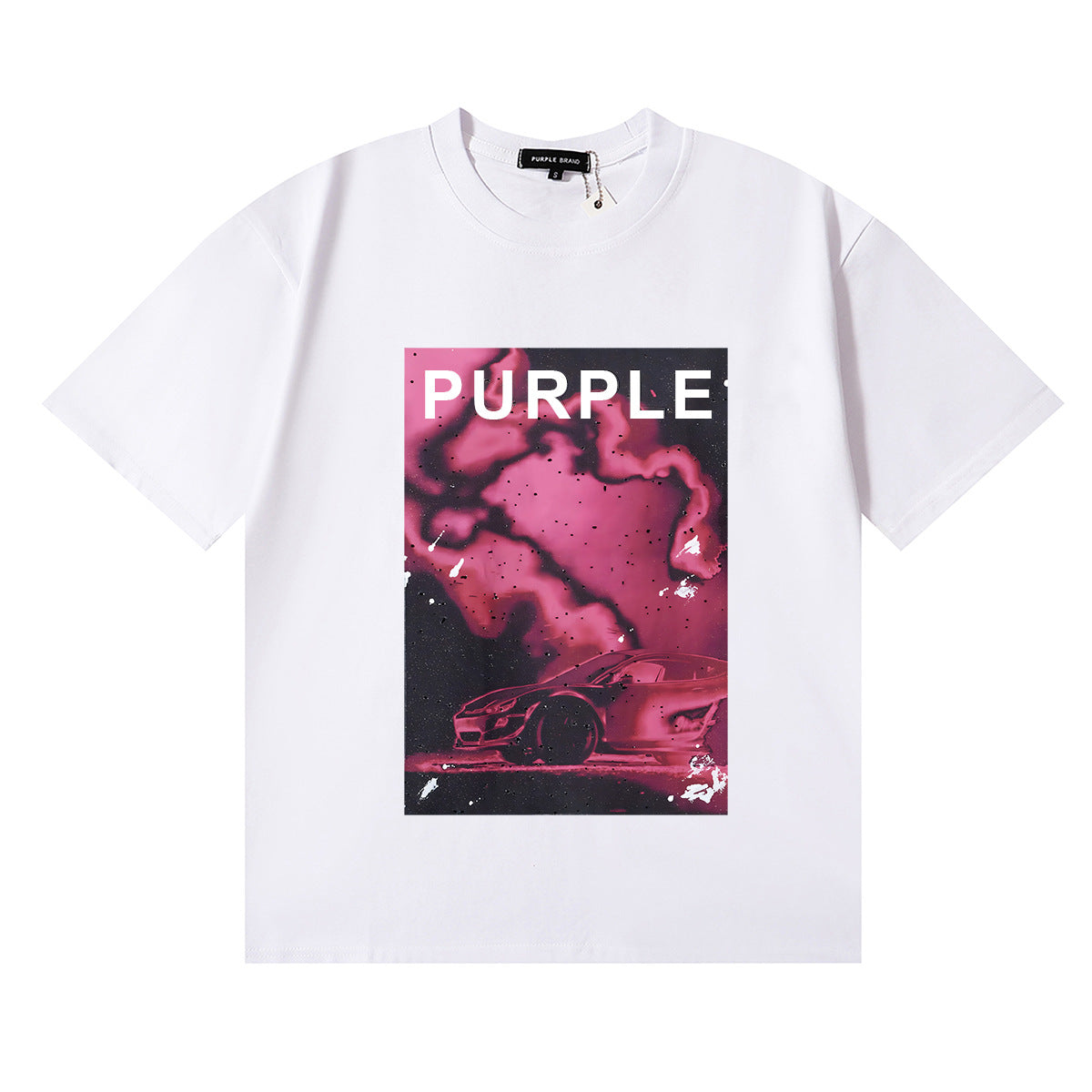 Purple Brand Graphic Tee Loose Unisex Vintage Streetwear T-Shirt