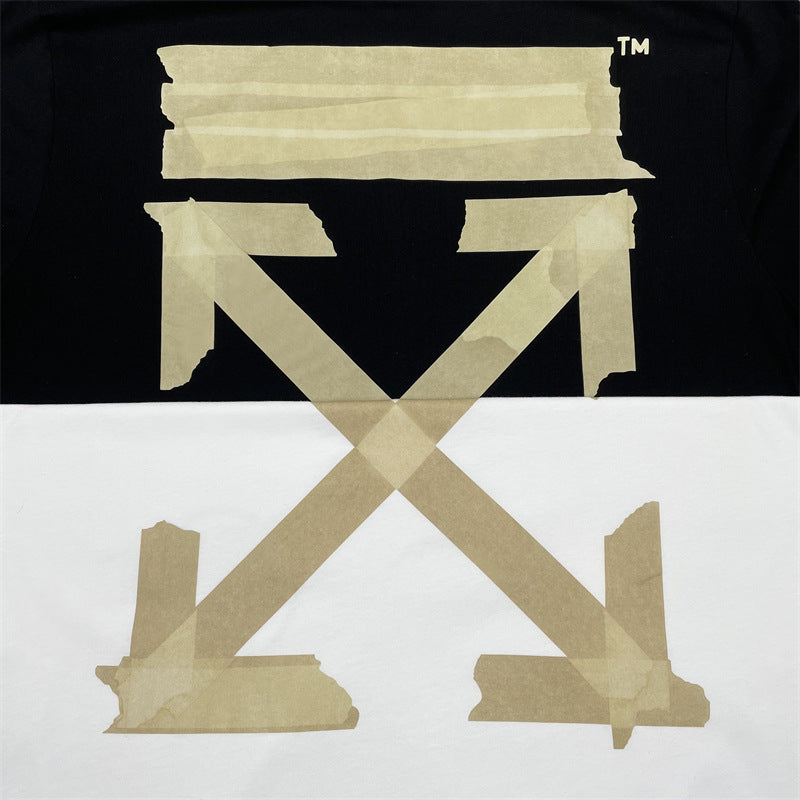 Off White Arrow Graphic Print Short Sleeve Tee Streetwear Unisex