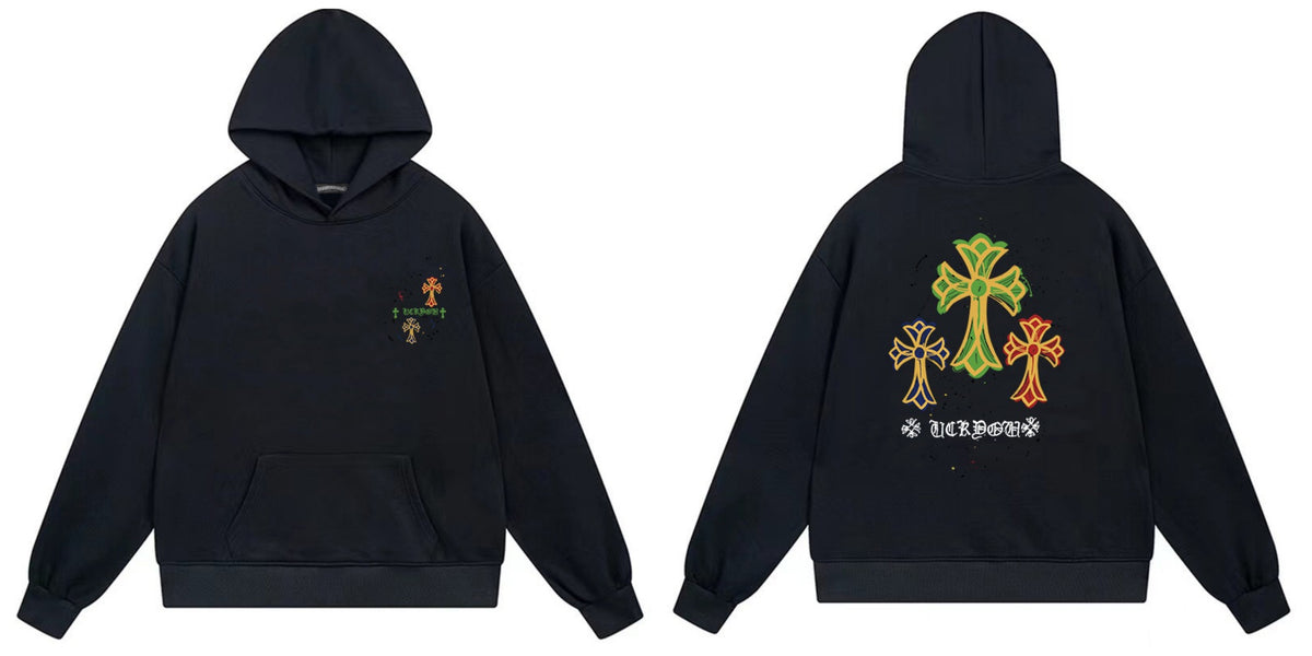 Chrome Hearts Cross Horseshoe Hoodie Vintage Goth Streetwear Pullover