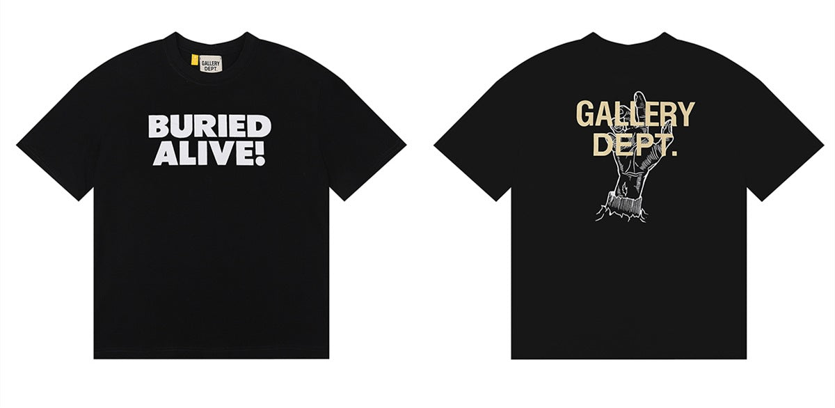 Gallery Dept Tie Dye Washed Graffiti Print Crew Neck T‑Shirt Unisex