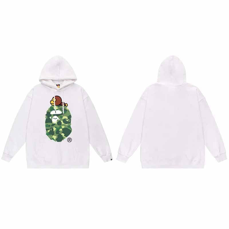 BAPE Hoodie Baby Milo Ape Head Multi Graphic Street Fleece Pullover