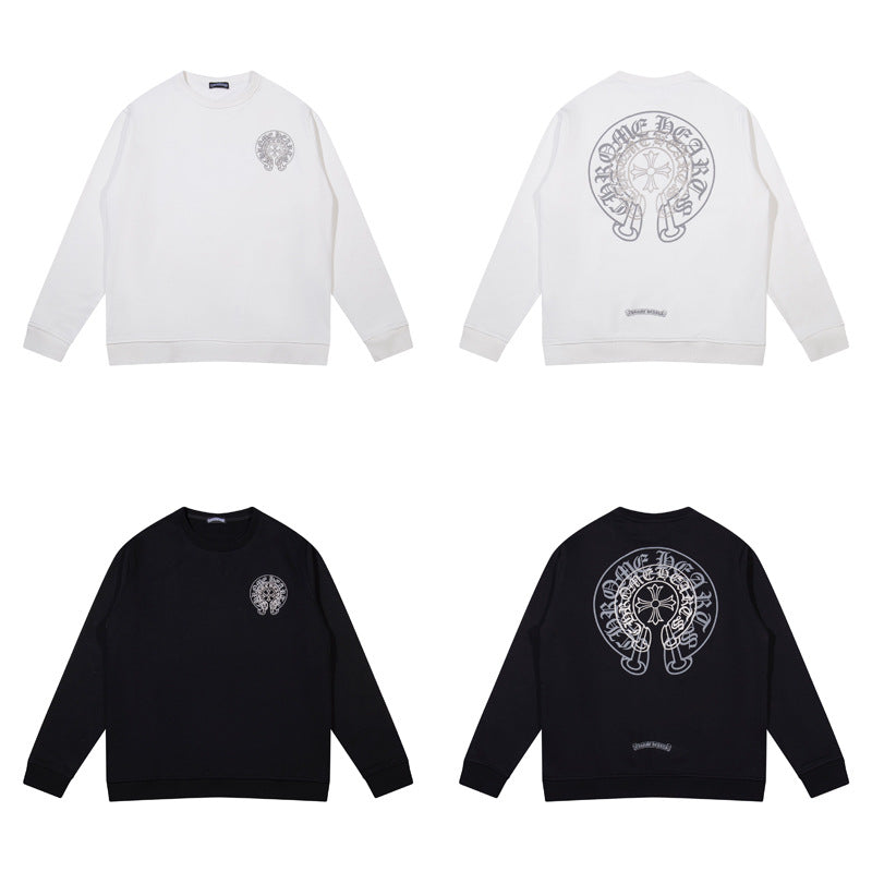 Chrome Hearts Cross Horseshoe Sanskrit Print Long Sleeve Tee Unisex