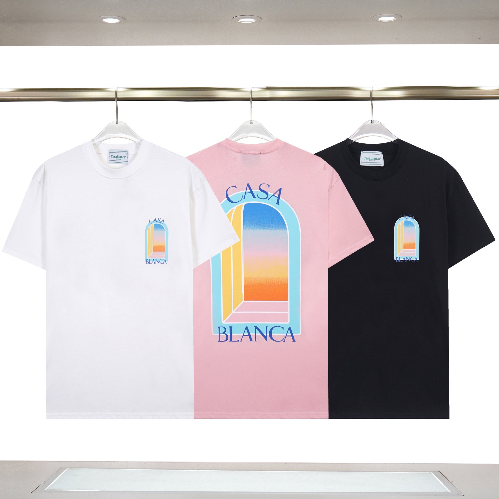 Casablanca Casa Letter Arch Graphic Short Sleeve Tee Streetwear Unisex