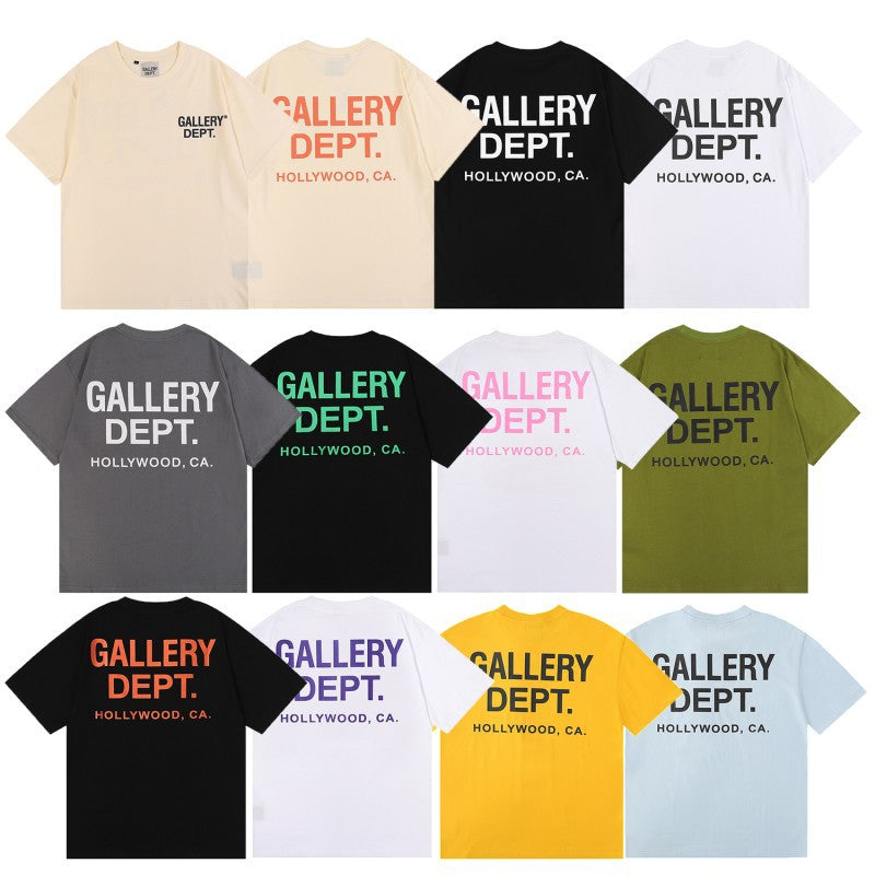 Gallery Dept Classic Logo Slogan Crew Neck Short Sleeve T‑Shirt Unisex