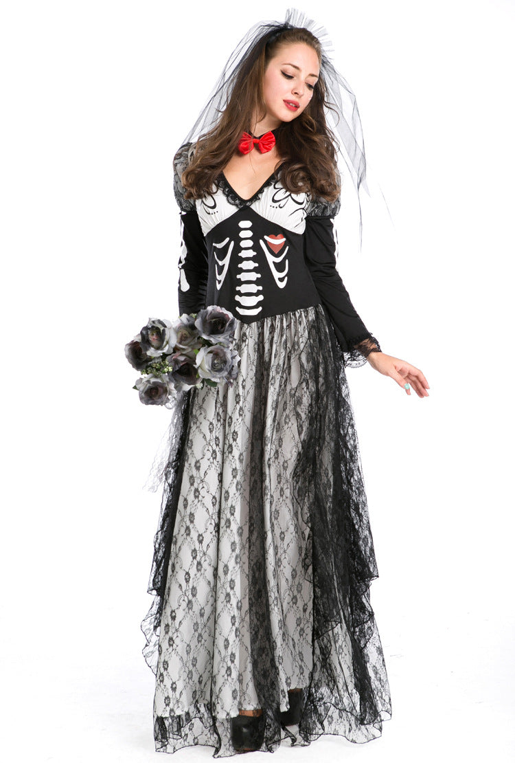 Halloween Men & Women Vampire Skeleton Gothic Cosplay Couple Sets