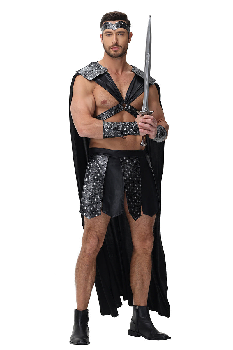 Halloween Couple Spartan Gladiator Viking Warrior Cosplay Costume Set