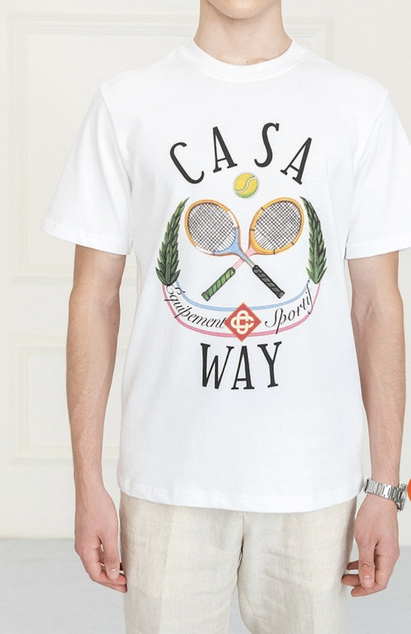 Casablanca Casa Letter Arch Graphic Short Sleeve Tee Streetwear Unisex
