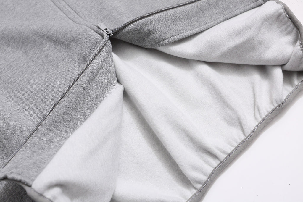 Fear Of God Stripe Small Letter Embroidery Fleece Zip Up Jacket Unisex