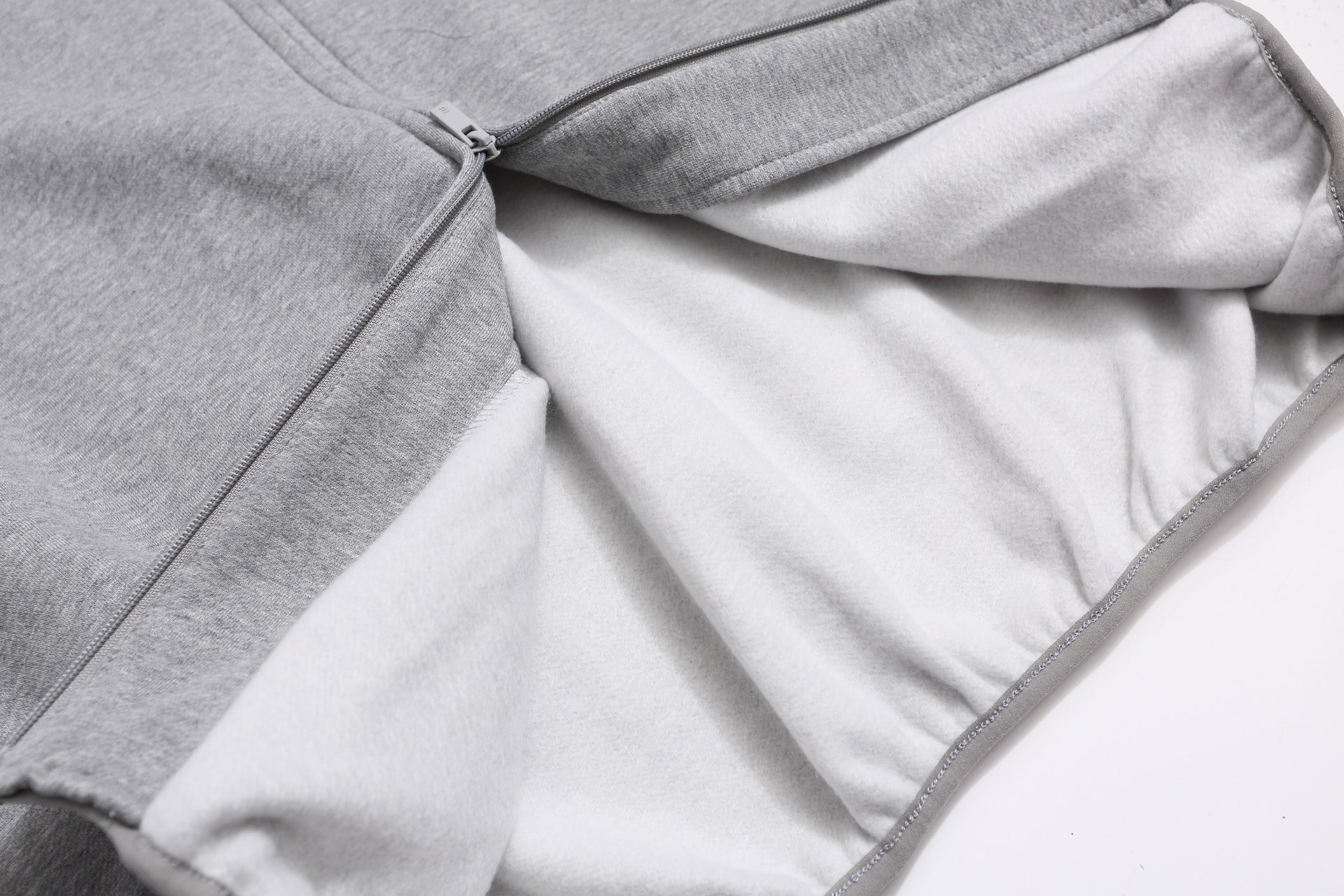 Fear Of God Stripe Small Letter Embroidery Fleece Zip Up Jacket Unisex