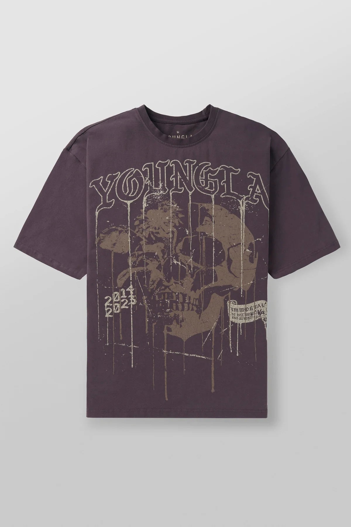 YOUNGLA 4116 Floral Skull Tees