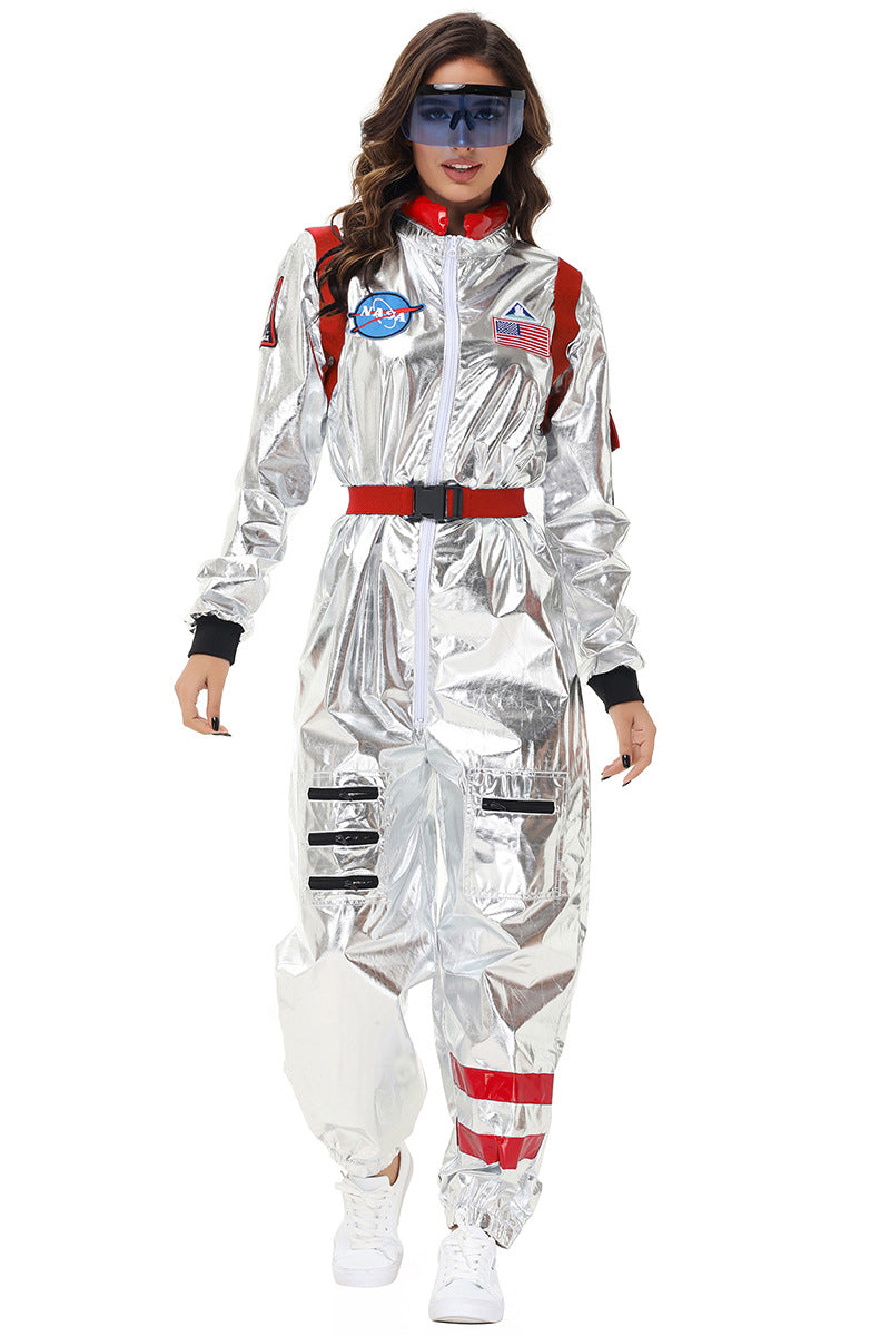 Halloween Women Astronaut Space Suit Cosplay Pilot Jumpsuit Party Sets