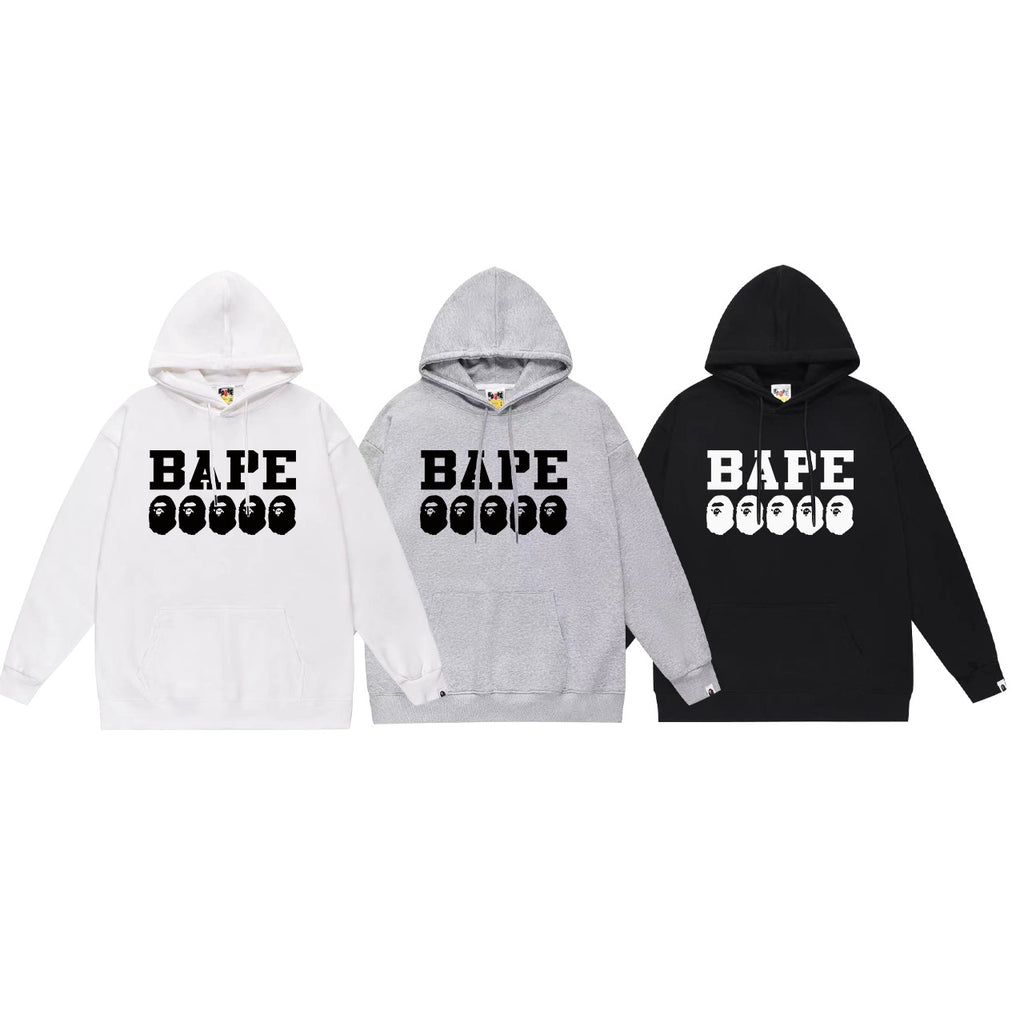 Bape Camo Ape Head Graphic Vintage Washed Oversized Hoodie Streetwear