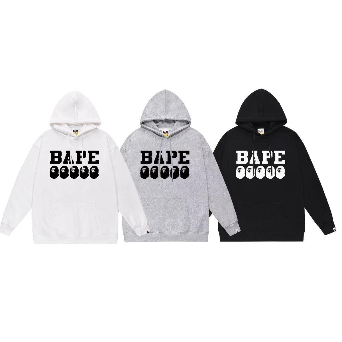 Bape Camo Ape Head Graphic Vintage Washed Oversized Hoodie Streetwear
