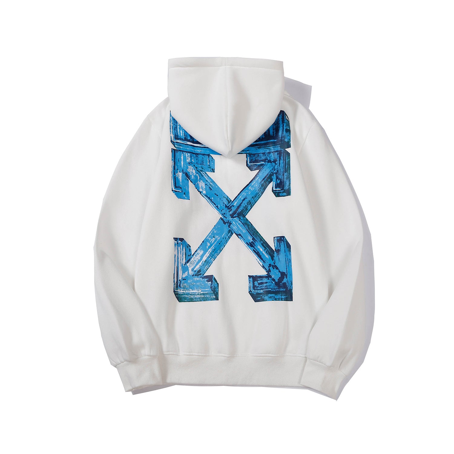 Off White Arrow Graphic Print Hoodie Streetwear Unisex