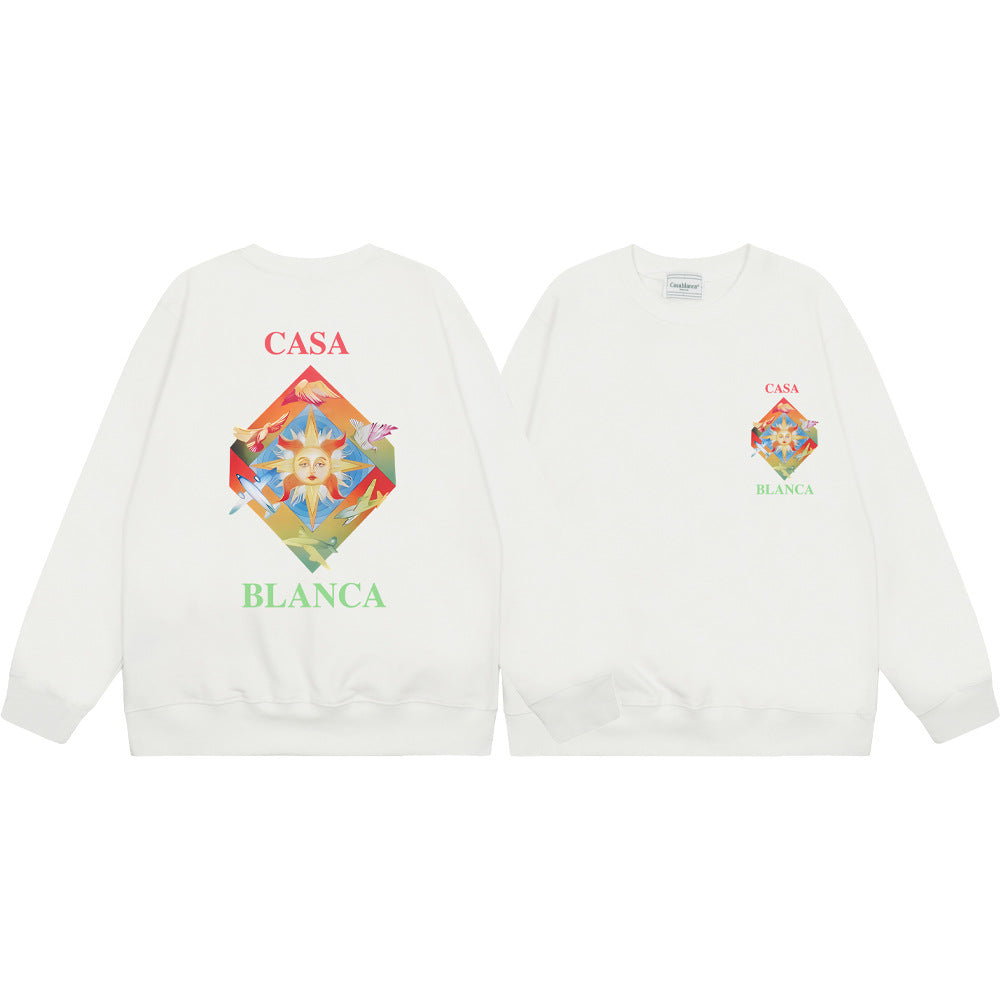 Casablanca Graphic Print Crew Neck French Terry Sweatshirt Unisex