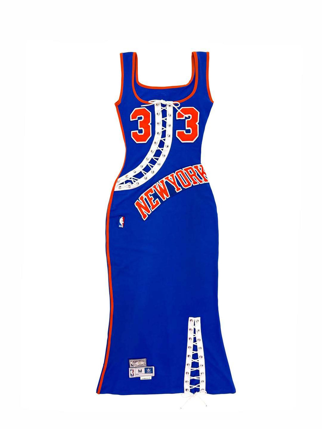Shay Kawaii New York Knicks Ewing Print Tank Slit Maxi Bodycon Dress